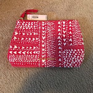 Victoria Secret Cosmetics Bag Red Hearts Pattern